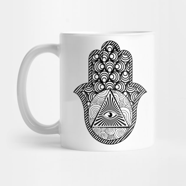 Hamsa Hand Third Eye Pyramid Spirituality by Utopia Shop